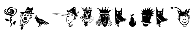 KlunderScript Kreatures font preview