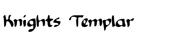 Knights Templar font preview