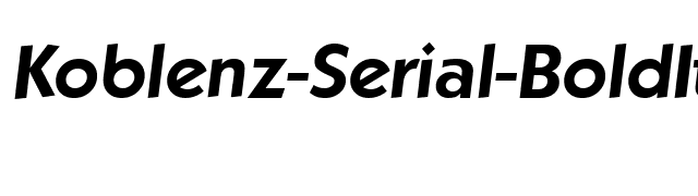Koblenz-Serial-BoldItalic font preview