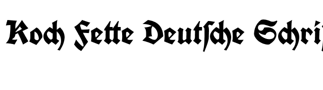 Koch Fette Deutsche Schrift font preview