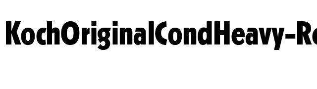 KochOriginalCondHeavy-Regular font preview