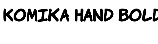 Komika Hand Bold font preview