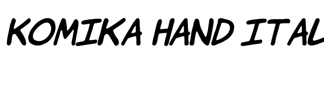 Komika Hand Italic font preview