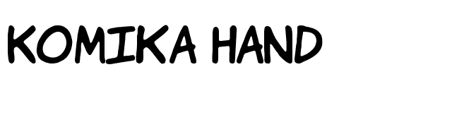 Komika Hand font preview