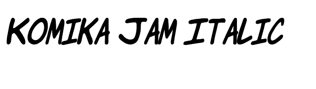 Komika Jam Italic font preview