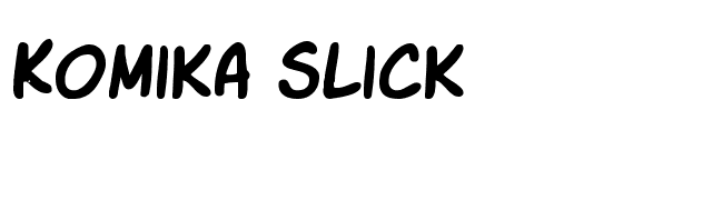 Komika Slick font preview