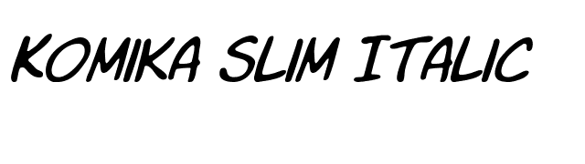 Komika Slim Italic font preview