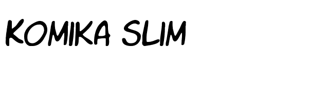Komika Slim font preview