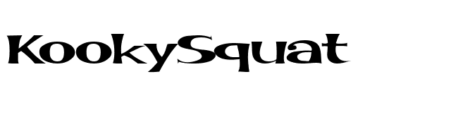 KookySquat font preview