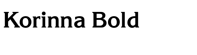Korinna Bold font preview