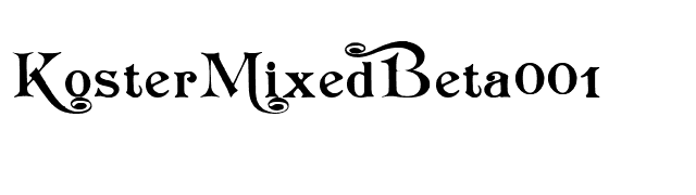 KosterMixedBeta001 font preview