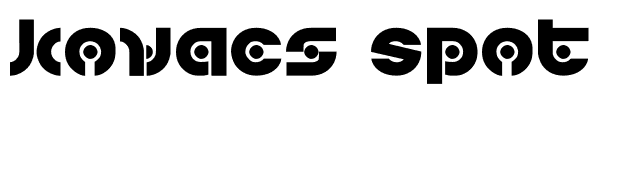 Kovacs Spot font preview