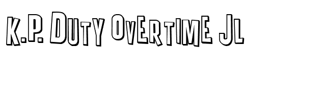 K.P. Duty Overtime JL font preview