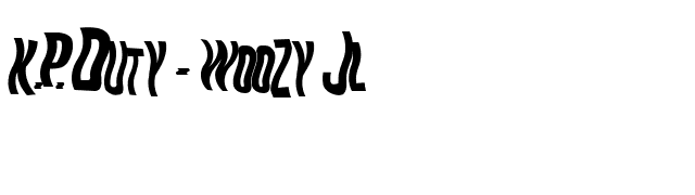 K.P. Duty - Woozy JL font preview