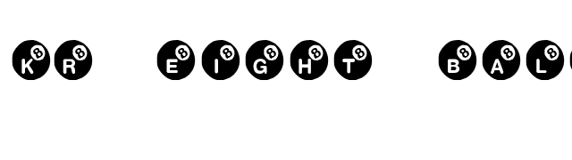 KR Eight Ball font preview
