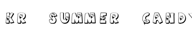 KR Summer Candy font preview