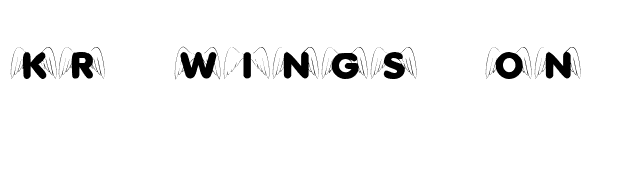 KR Wings On High font preview