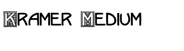 Kramer Medium font preview