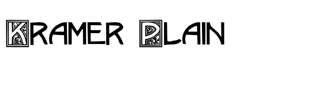Kramer Plain font preview