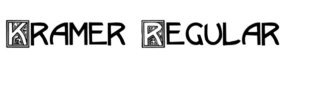 Kramer Regular font preview