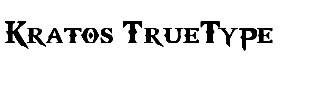Kratos TrueType font preview