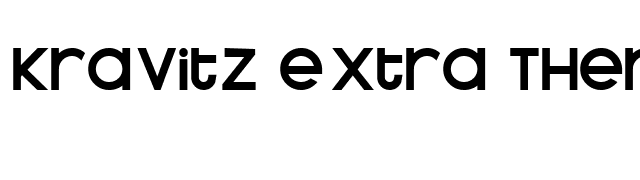 Kravitz Extra Thermal font preview