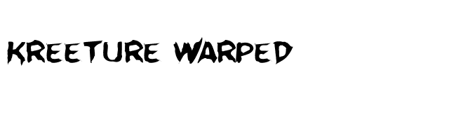 Kreeture Warped font preview