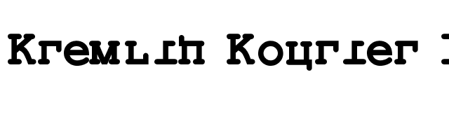 kremlin-kourier-ii-bold font preview