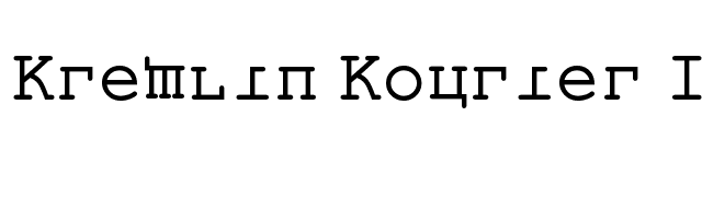 kremlin-kourier-ii font preview
