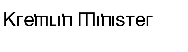 Kremlin Minister font preview