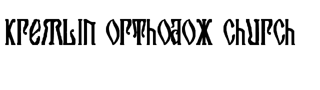 Kremlin Orthodox Church font preview