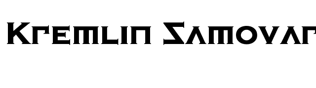 Kremlin Samovar Extra Bold font preview