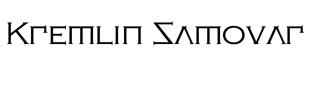 Kremlin Samovar font preview