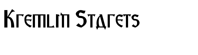 Kremlin Starets font preview