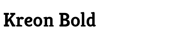Kreon Bold font preview