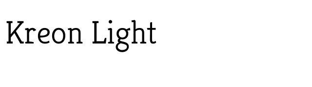 Kreon Light font preview