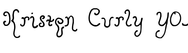 Kristen Curly YOFF font preview