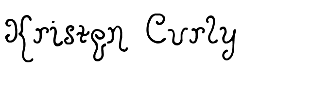 kristen-curly font preview
