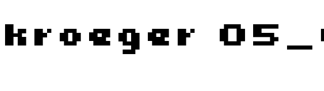 kroeger-05-64 font preview