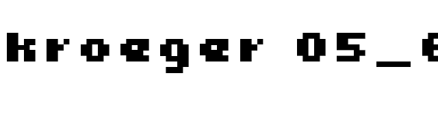 kroeger 05_66 font preview