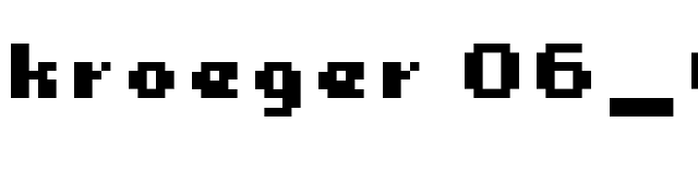 kroeger 06_64 font preview