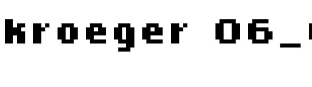 kroeger 06_66 font preview