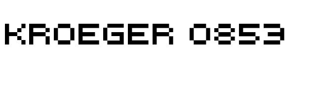 kroeger-0853 font preview