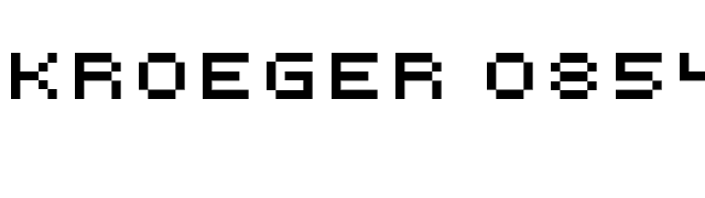 kroeger-0854 font preview