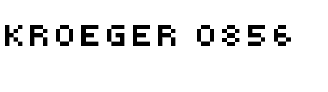 kroeger-0856 font preview