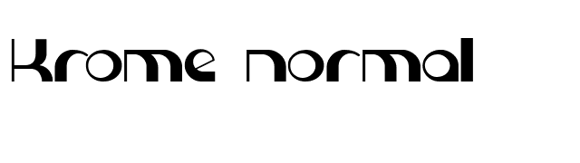 krome-normal font preview