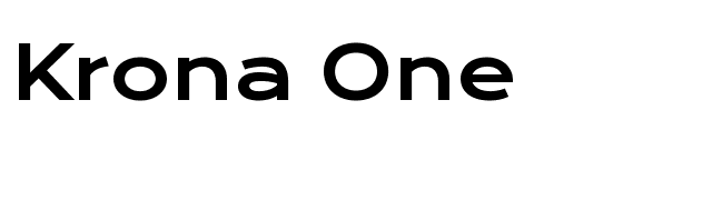 krona-one font preview