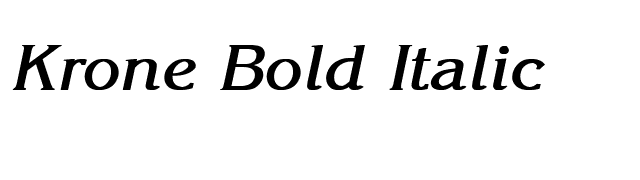 Krone Bold Italic font preview
