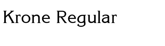 Krone Regular font preview