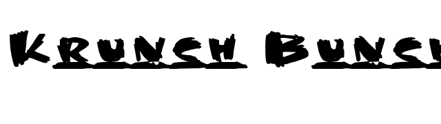Krunch Bunch font preview